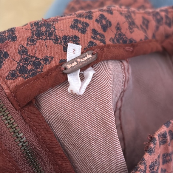 Free people modern femme stretch denim patterned skirt - Picture 5 of 6